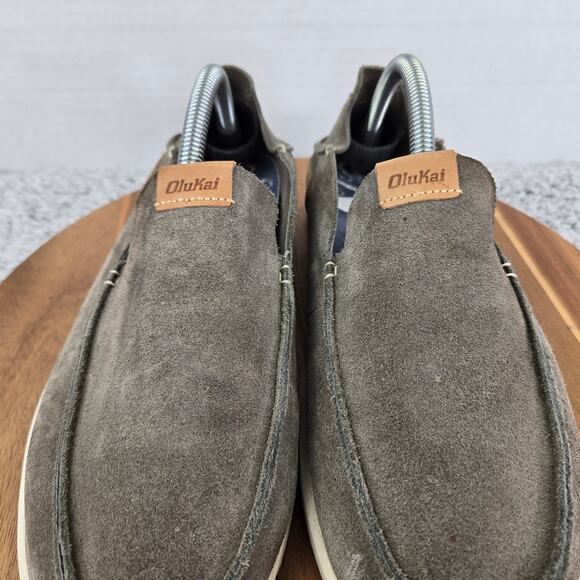 Olukai Mens 9M Nalukai Kala Slip On Gray Casual Lifestyle Daily Comfort Loafer main image 4